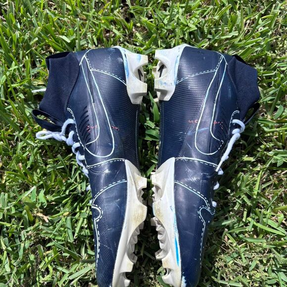 Travis-scott Men's Navy and Blue Custom football cleats - Picture 4 of 8